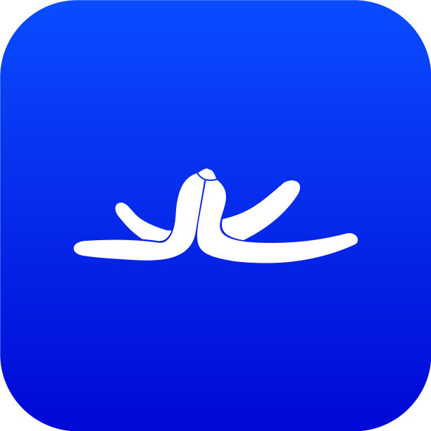 香蕉皮图标数字蓝色图片下载