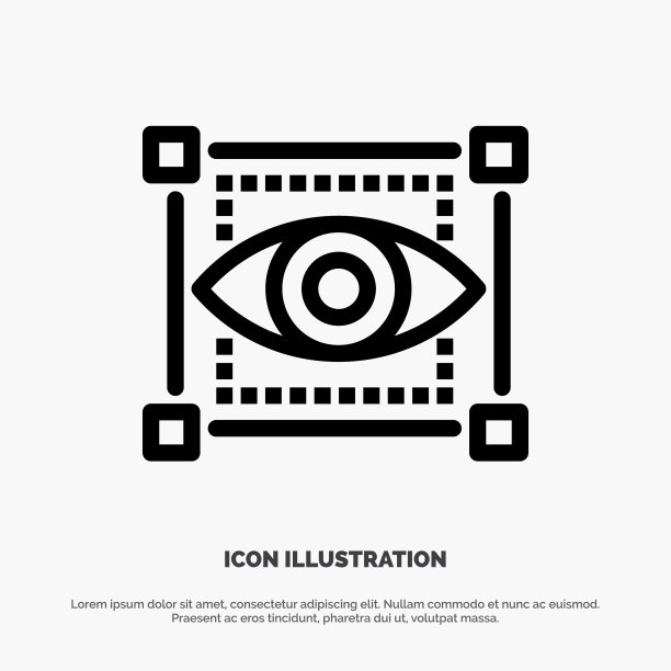 视觉视图素描眼睛线图标图片下载
