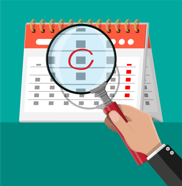 纸螺旋墙日历放大镜图片下载