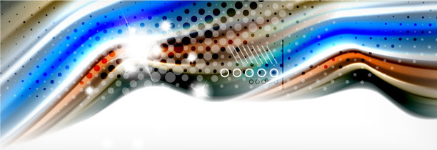 抽象波浪线条液体彩虹风格图片下载