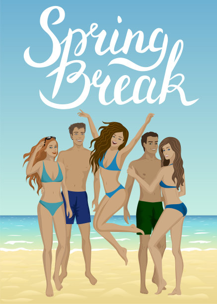 沙滩上的人们图片下载