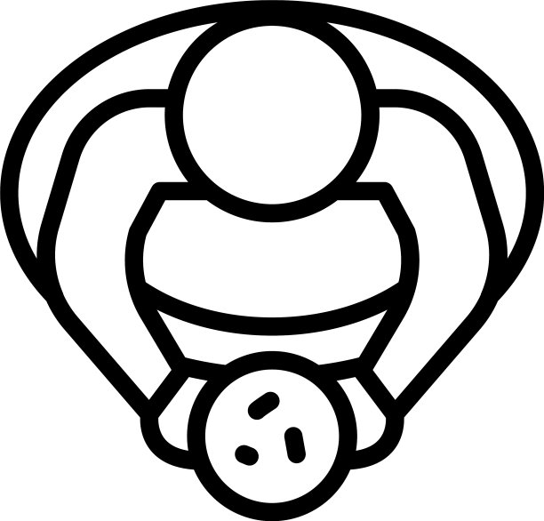 男人超重俯视图图标轮廓风格图片下载