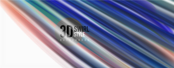 现代科技流体色彩流动上的白色五彩缤纷图片下载