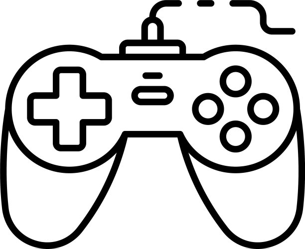 街机操纵杆图标轮廓风格图片下载