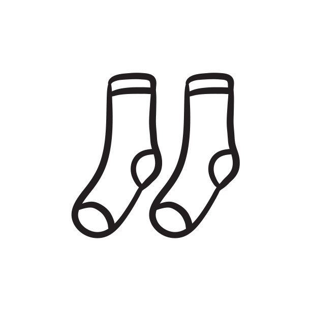 袜子素描图标图片下载