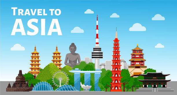 亚洲旅游广告网页横幅图片下载