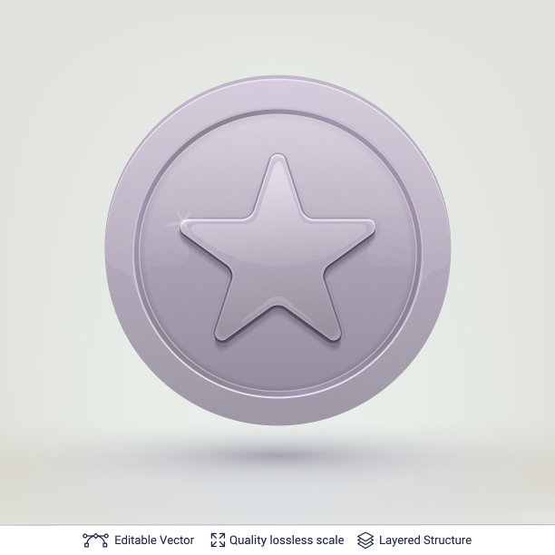 银色硬币与星孤立在灰色背景图片下载