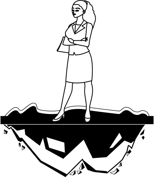 优雅的女商人在草坪上的性格图片下载