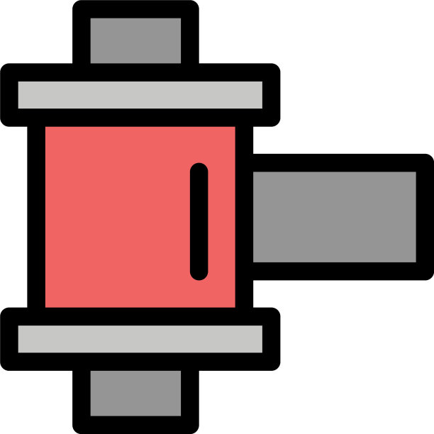 胶片照片卷轴平面彩色图标图标横幅图片下载
