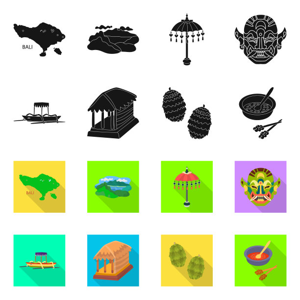 孤立的对象和旅行图标集和图片下载