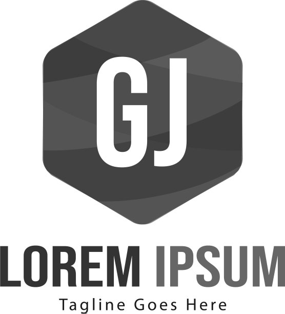 现代框架GJ logo模板图片下载