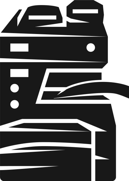 办公室复印机图标简单的风格图片下载