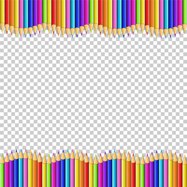 框架由彩色的木制铅笔孤立图片下载