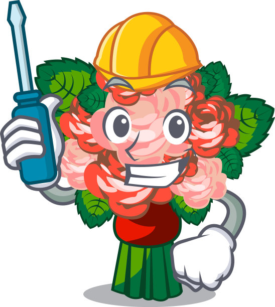 汽车花束放在玻璃卡通上图片下载