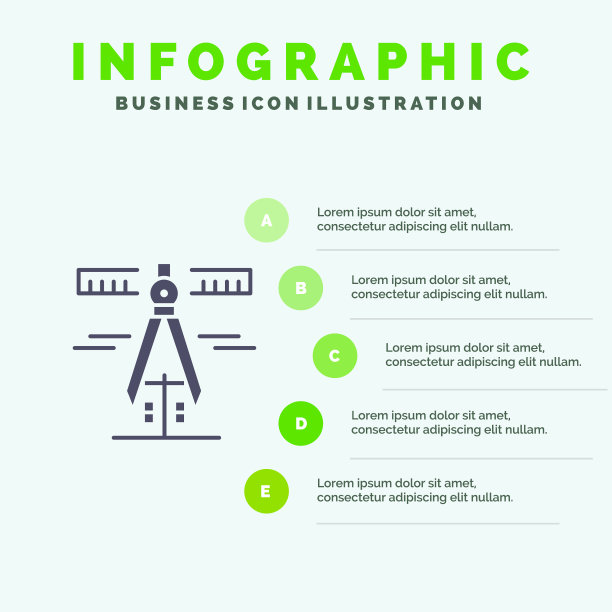 卡尺几何工具测量信息图图片下载