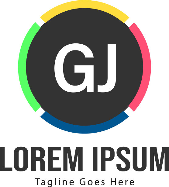 现代框架GJ logo模板图片下载