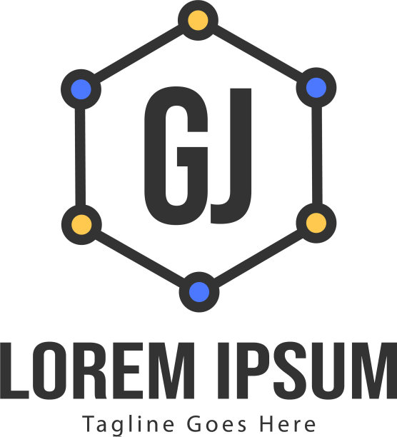 现代框架GJ logo模板图片下载