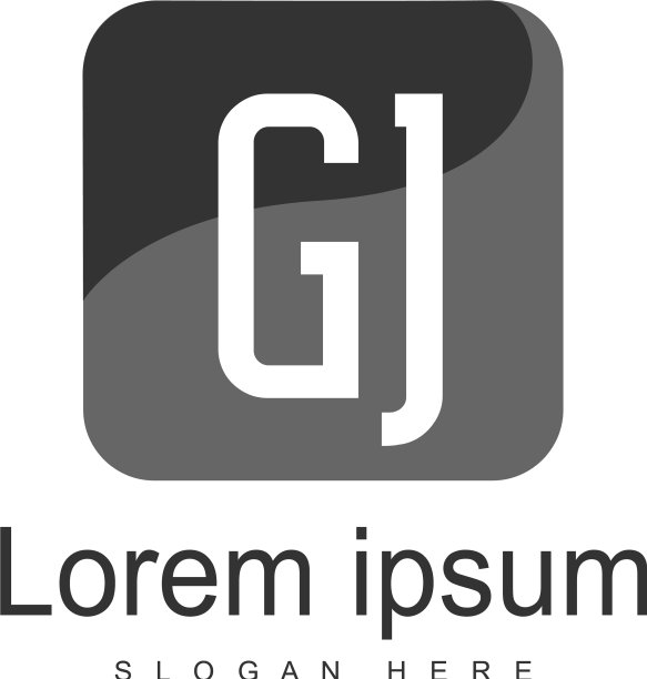 现代框架GJ logo模板图片下载