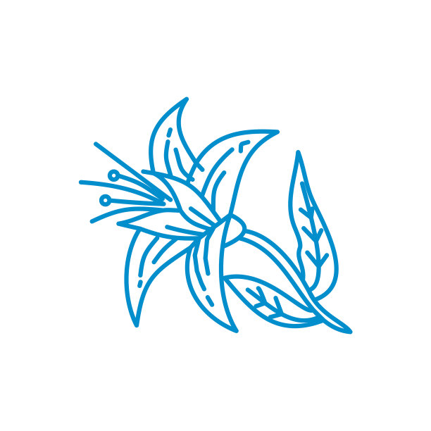 花叶设计模板线性图片下载