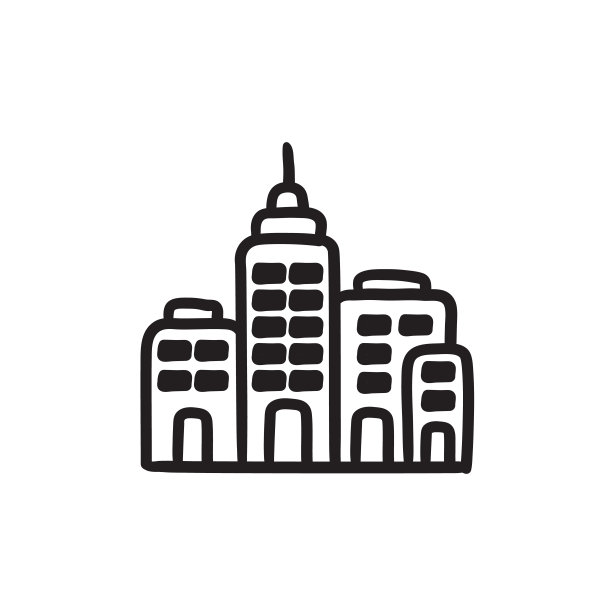 住宅建筑素描图标图片下载