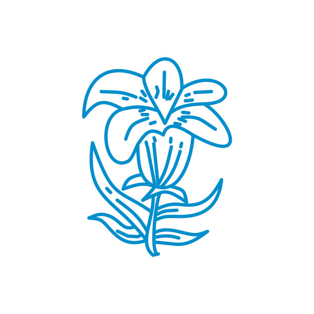 花叶设计模板线性图片下载