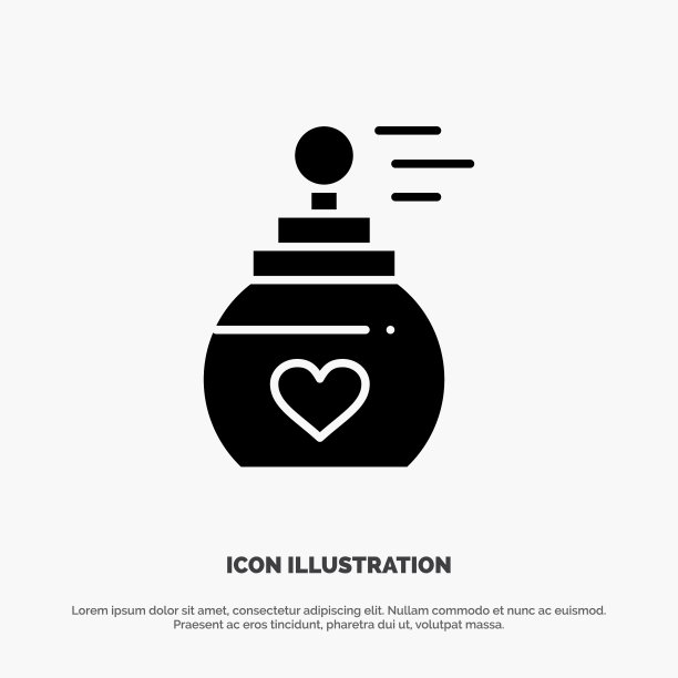 香水碎片，芳香，香气固体字形图标图片下载