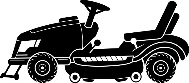拖拉机割草机图标简单的风格图片下载