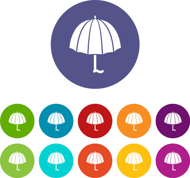 时尚伞图标设置颜色图片下载