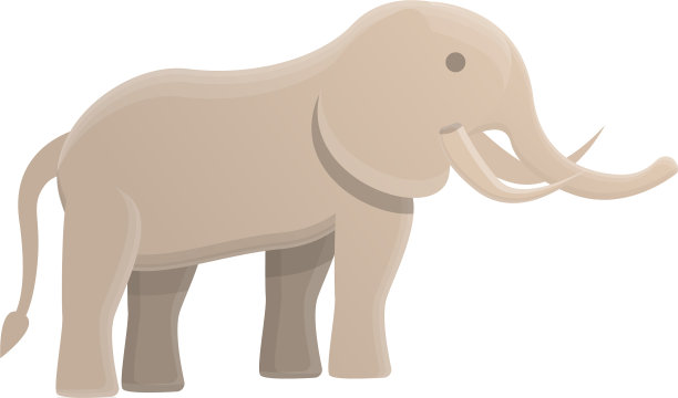 大象图标卡通风格图片下载