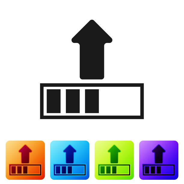 黑色加载图标隔离在白色背景图片下载