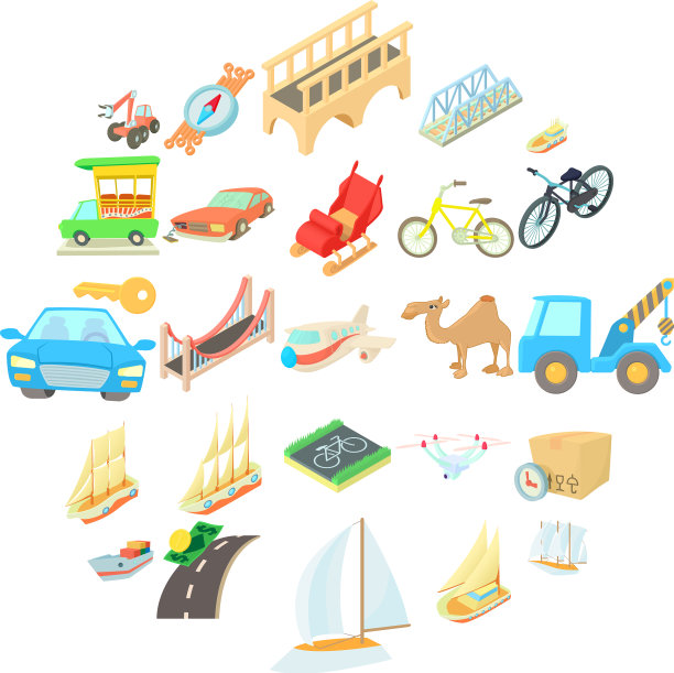 水马车图标设置等距样式图片下载