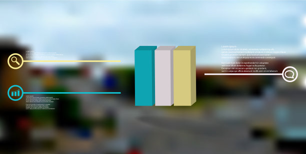 三维信息图形模板与浮雕立方体图片下载