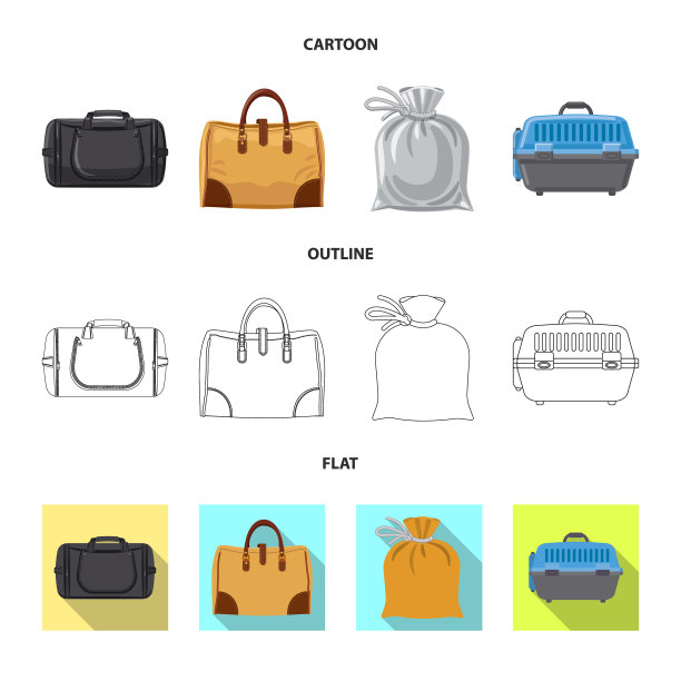设计手提箱和行李标志集图片下载