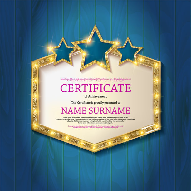 优雅的文凭模板图片下载