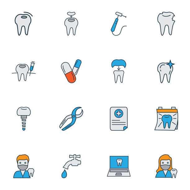珐琅图标彩色线设置与麻醉图片下载