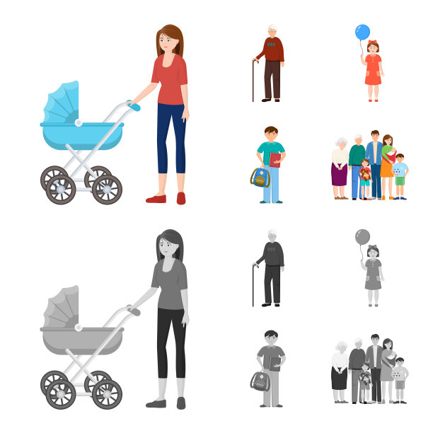 孤立对象的角色和头像图标设置图片下载