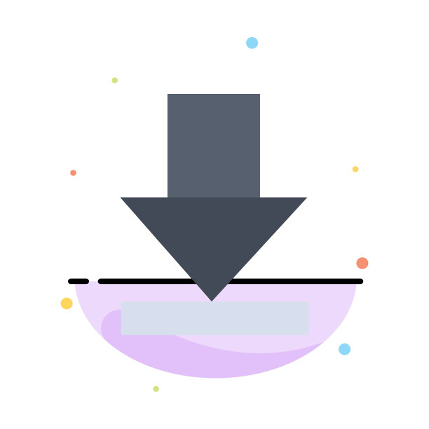 箭头黎明下载抽象平面彩色图标图片下载