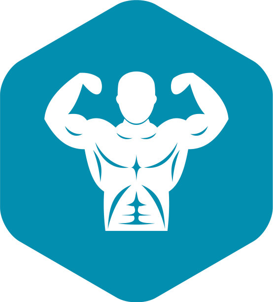 运动员躯干图标简单的风格图片下载