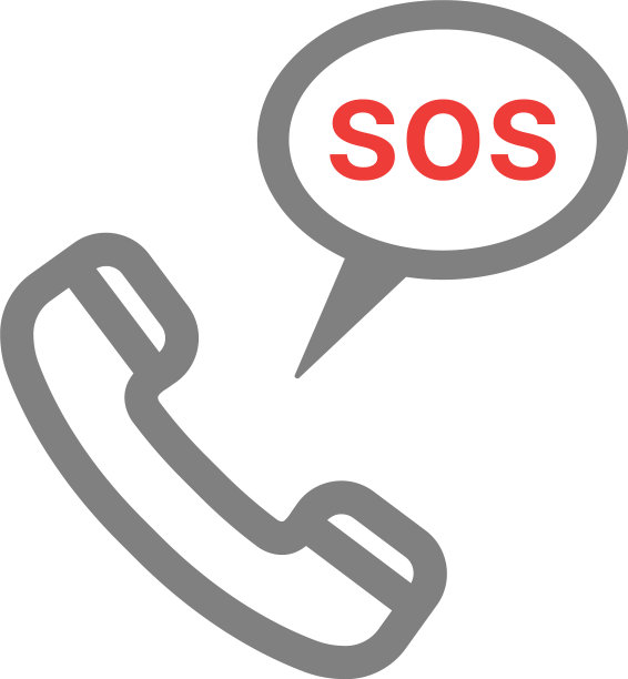 手机与SOS图标救援服务电话呼叫图片下载