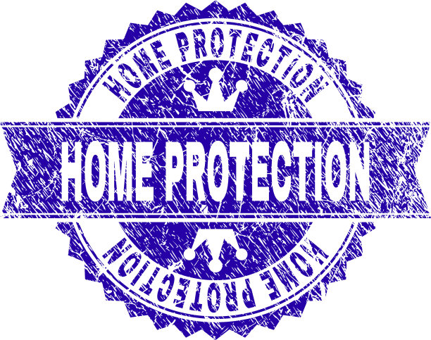 垃圾纹理的家庭保护印章印章图片下载