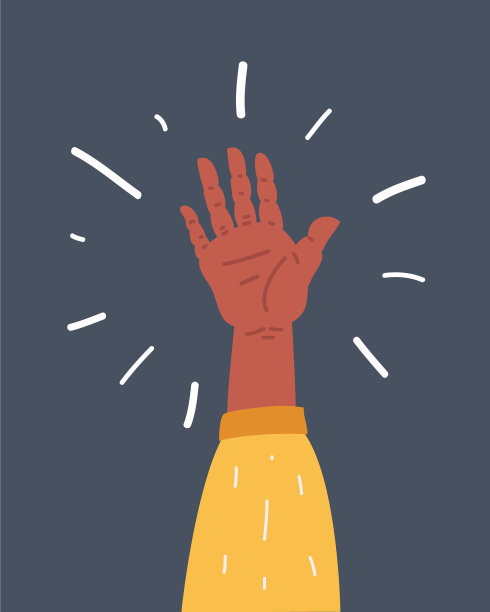 男人的手在黑暗的背景图片下载