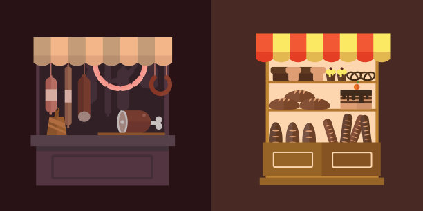 水果，蔬菜，奶制品，肉类烘焙图片下载