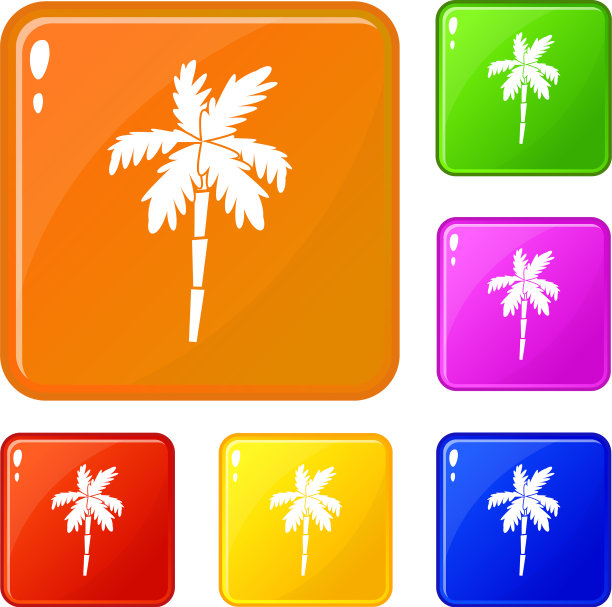 棕榈树图标设置颜色图片下载