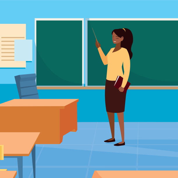 黑人女教师在教室里用教科书图片下载