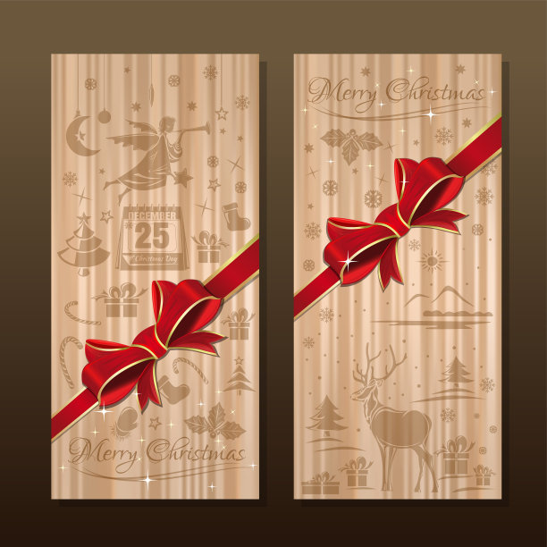 有圣诞标志图案的丝织品图片下载