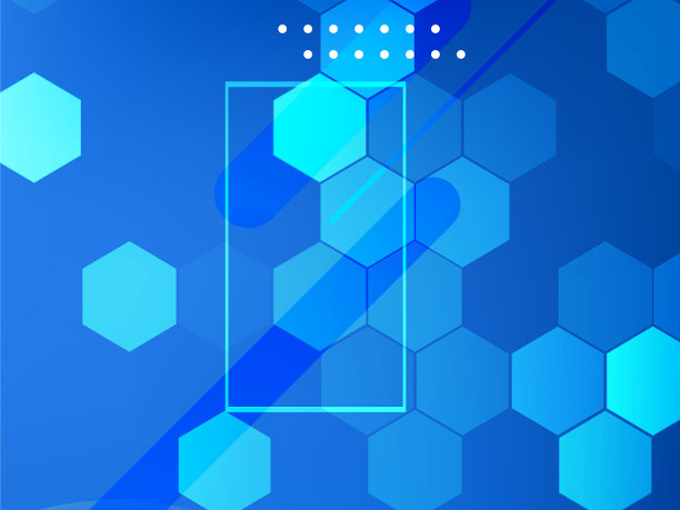 蓝色几何抽象背景图片下载