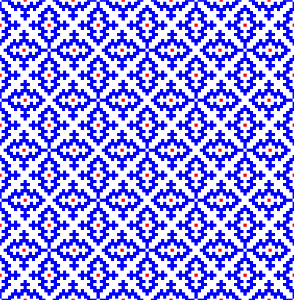 苗族图案无缝纹理背景蓝色图片下载