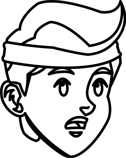 队长少年运动发带线图片下载