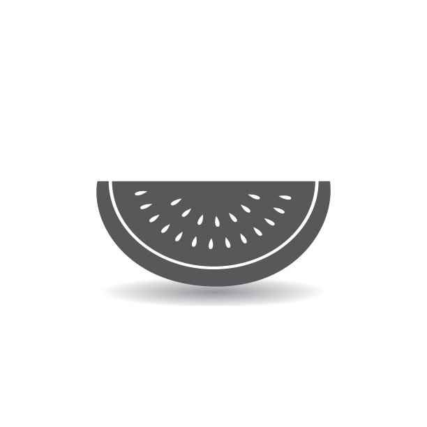 西瓜水果图标简单扁平的风格图片下载