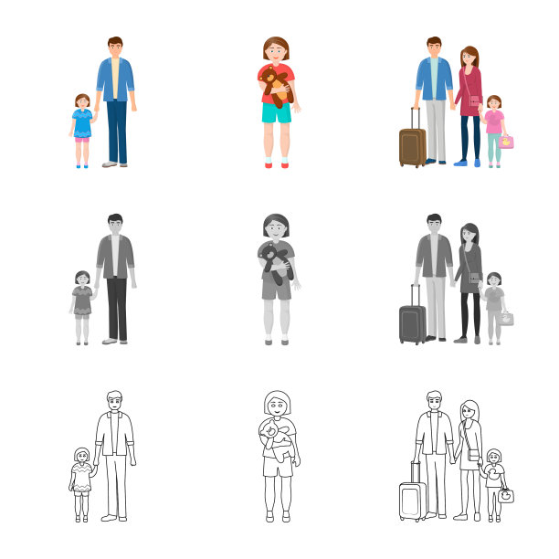 设计角色和化身标志图片下载